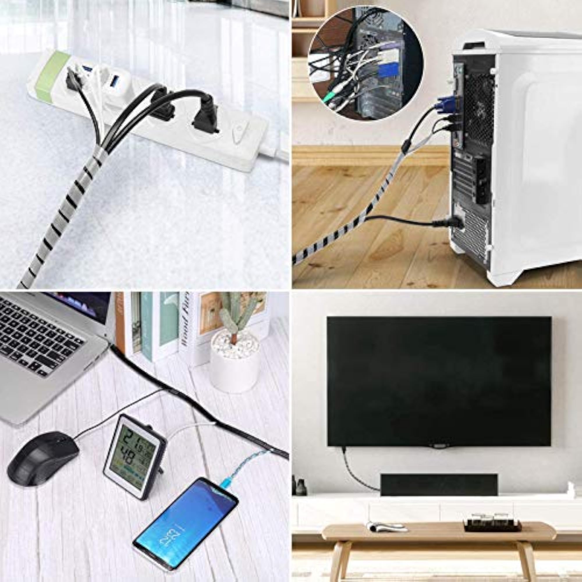 9mm Spiral Cable Wrap, Cable Organizer, 10 Meter
